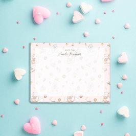 Vattenfärgsfår Penguin i Söder Dream Rosa Namn Post-it Block