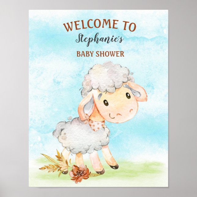 Vattenfärgsfårans babyvisningsprogram poster (Framsidan)