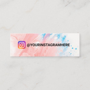 Vattenfärgsfärg, Abstrakt Mönster Social-media Mini Visitkort