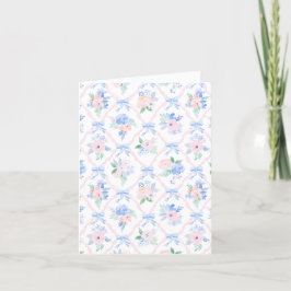 Vattenfärgsfärg Blommigt Bows-Personligen Tack för