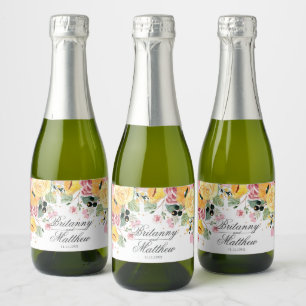 Vattenfärgsfärg Blommigt Bröllop Personlig