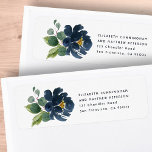 Vattenfärgsfärg Blommigt Bröllop Returadress Returadress Etikett<br><div class="desc">Består av enkel sans serif-typografi med en blomning i vattenfärg. Detta är designat av White Papper Birch Co. exklusiv för Zazzle. Finns här: http://www.zazzle.com/whitepaperbirch</div>
