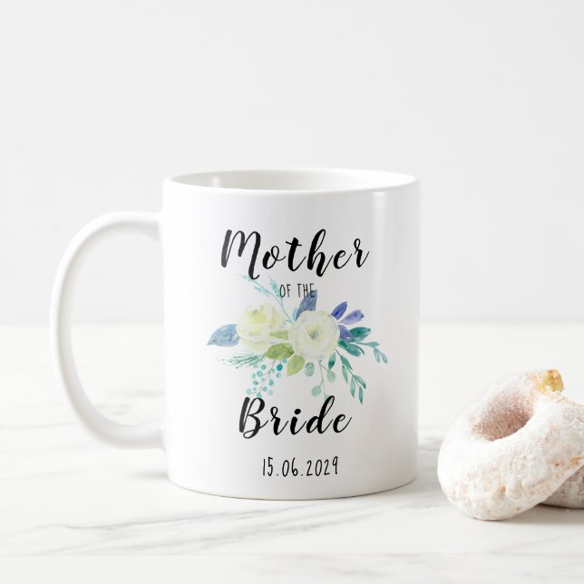 Vattenfärgsfärg Blommigt Budens mamma Personlig Kaffemugg (Med munk)