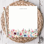 Vattenfärgsfärg Blommigt Gräns Personlig Anteckningsblock<br><div class="desc">De här anteckningsblocken är ljusa och glada och ger en perfekt eller ett tillägg till ditt skrivbord. Anpassa anteckningsblocket med hjälp av mallformuläret. Använda funktionen Anpassa ytterligare om du vill ändra teckensnitt eller layout för texten.</div>