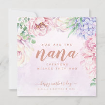 Vattenfärgsfärg, Blommigt Mors dag för Nana-kort