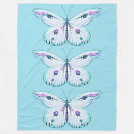 Vattenfärgsfärg, Butterfly 3 Fleecefilt