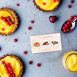 Vattenfärgsfärg Chocolate Desserts Bakery Visitkort