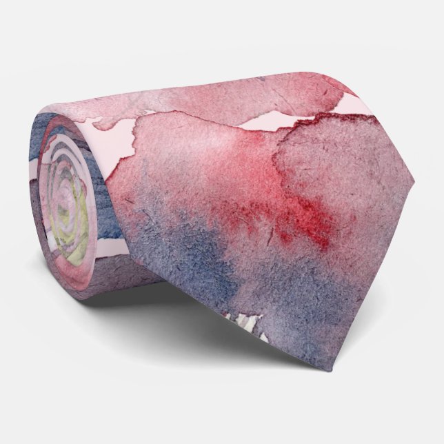  vattenfärgsfärg, färgtonad Bröllop Slips (Rullad)