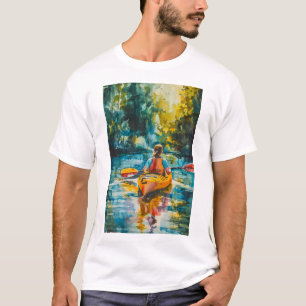 Vattenfärgsfärg Kayak-målning T Shirt
