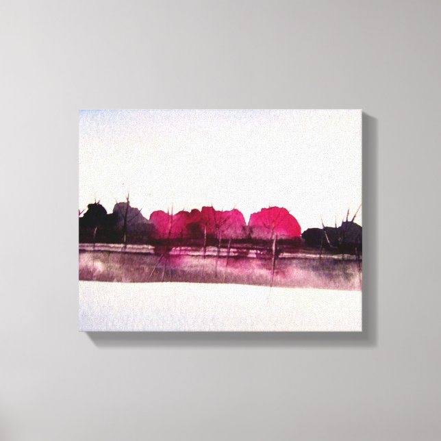 Vattenfärgsfärg målning av färgat liggande canvastryck (Framsida)