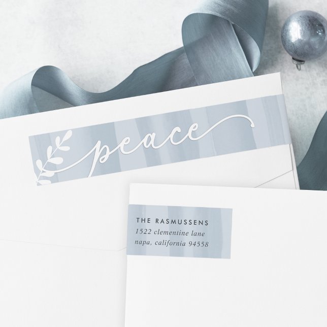 Vattenfärgsfärg Wish | Returadress för Helgdag Etikettband (Skapare uppladdad)