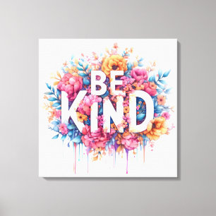 Vattenfärgsfärgad Blommigt inspirationsoffert vara Canvastryck