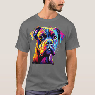 Vattenfärgsfärgad Boxer Hund Premium T Shirt