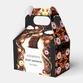 Vattenfärgsfärgad choklad Babyskal Presentaskar