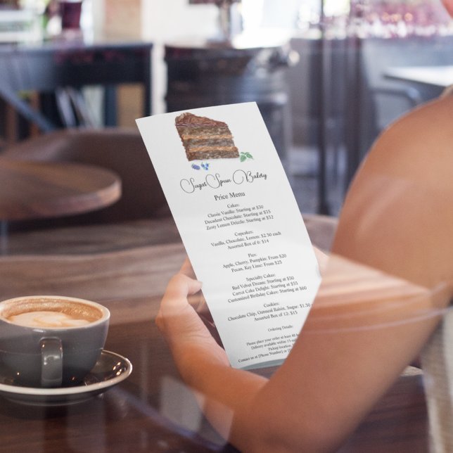 Vattenfärgsfärgad choklad, bakverk, kafé, Pris Meny (Sweet success awaits: Elevate menus with luscious layers of Exquisite Chocolate Layered Cake! )