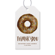 Vattenfärgsfärgad choklad Sprinkle Donut-Tack