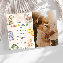 Vattenfärgsfärgad drapport Babagåskor Party Inbjudningar