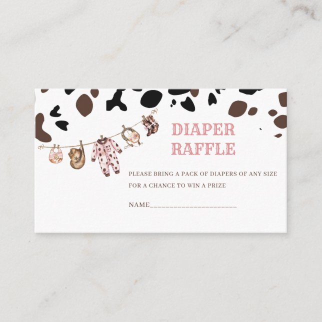 Vattenfärgsfärgad elegant Little cowgirl Rodeo Lan Tilläggskort (Framsida)