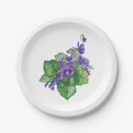 Vattenfärgsfärgad Lila violett Blommigt Art