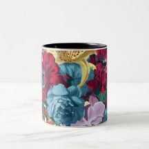 Vattenfärgsfärgad Monogram Blommigt Delight