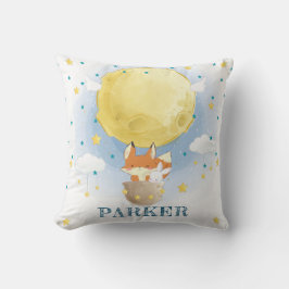 Vattenfärgsfärgad Personlig Måne Luft-ballong Kudde