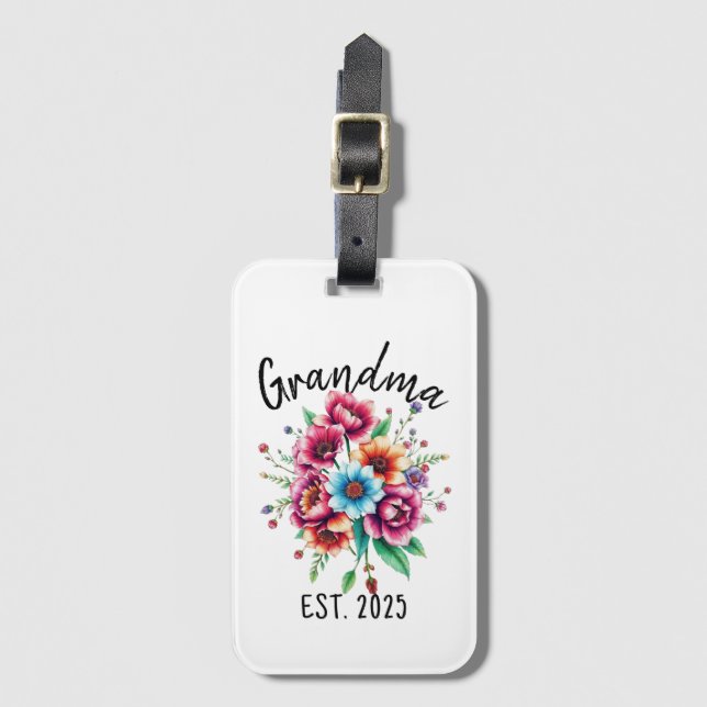 Vattenfärgsfärgad Wildblommor Grandmor Bagagebricka (Framsida vertikal)