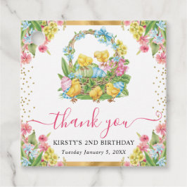 Vattenfärgsfärgade Chickar i Påsk och äggläggande  Gåvor Etiketter