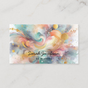 Vattenfärgsfärgämnet Explosion Rosa Guld Blue Visitkort