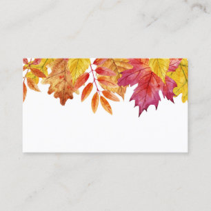 Vattenfärgsfärgen Falling Löv Garland Autumn Bröll Placeringskort