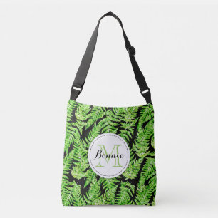 Vattenfärgsfärgen löv skriver ut mönster till väsk axelväska