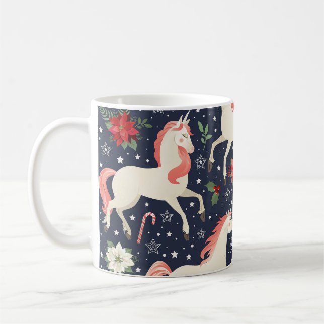 Vattenfärgsfärgen sömlös mönster med moget glimmer kaffemugg (Vänster)