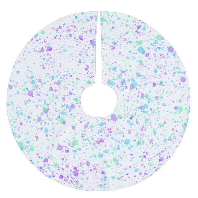 Vattenfärgsfärgfärgspridare Julgran Skirt Julgransmatta Borstad Polyester (Framsidan)