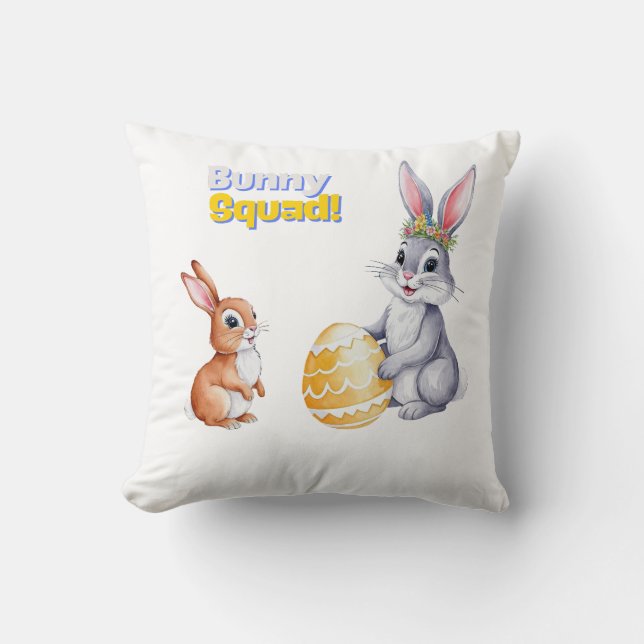 Vattenfärgsfärgkort Påsk för Vår Helgdagar Kudde (Framsida)