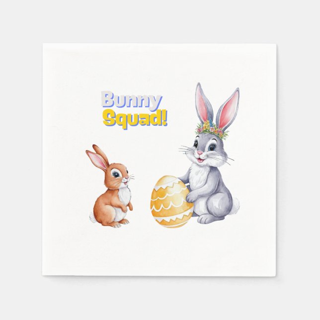 Vattenfärgsfärgkort Påsk för Vår Helgdagar Pappersservett (Framsidan)