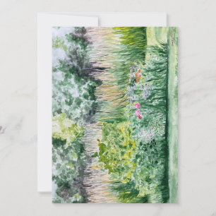 vattenfärgsfärgmålning för blomsterkorrigering inbjudningar