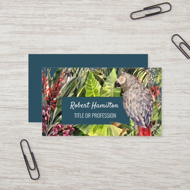 Vattenfärgsfärgning i grått visitkort (Fram/Back In Situ)