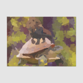 vattenfärgsfärgning lejon på sköldpadda snäckor