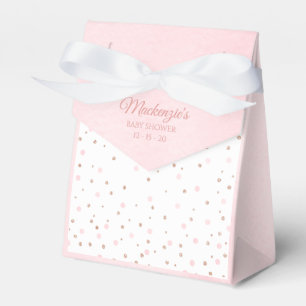Vattenfärgsfärgning Rosa och Ro Guld Polka Dot Presentaskar