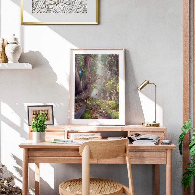 Vattenfärgsfärgning Sten Road Wall Art Poster (Skapare uppladdad)