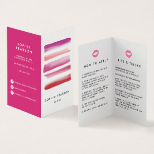 Vattenfärgsfärgruta Lip Product Distributor Visitkort