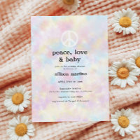 Vattenfärgsfärgtie Dye Peace Hippie Baby Shower