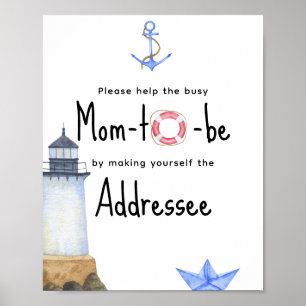 Vattenfärgsfartyg - Mamma som ska adresseras Poster