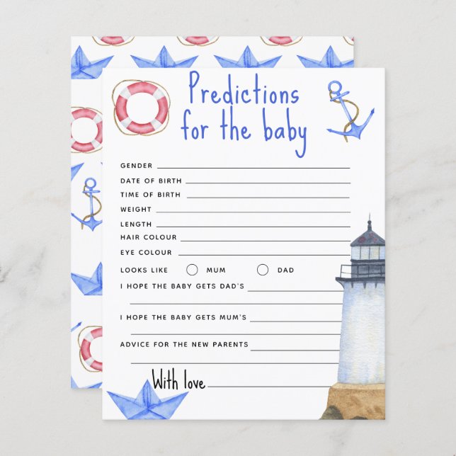 Vattenfärgsfartyg nautiskt - prognoser och råd bab (Fram/baksida)