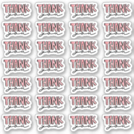 Vattenfärgsfästen för Tack Klistermärken