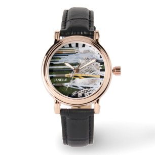 Vattenfärgsfästen Lacrosse Sticks Armbandsur