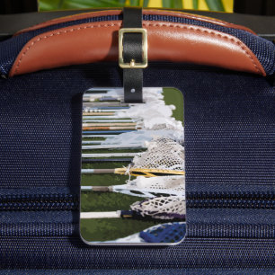 Vattenfärgsfästen Lacrosse Sticks Bagagebricka