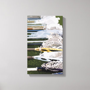 Vattenfärgsfästen Lacrosse Sticks Canvastryck