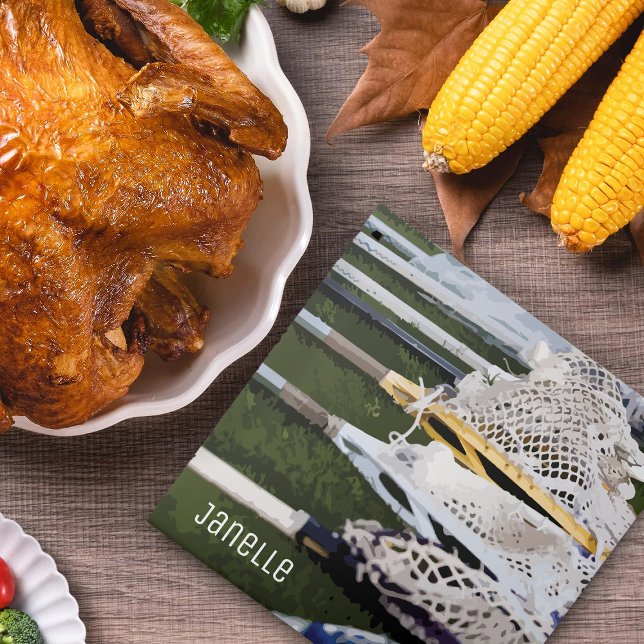 Vattenfärgsfästen Lacrosse Sticks Kakelplatta (Skapare uppladdad)