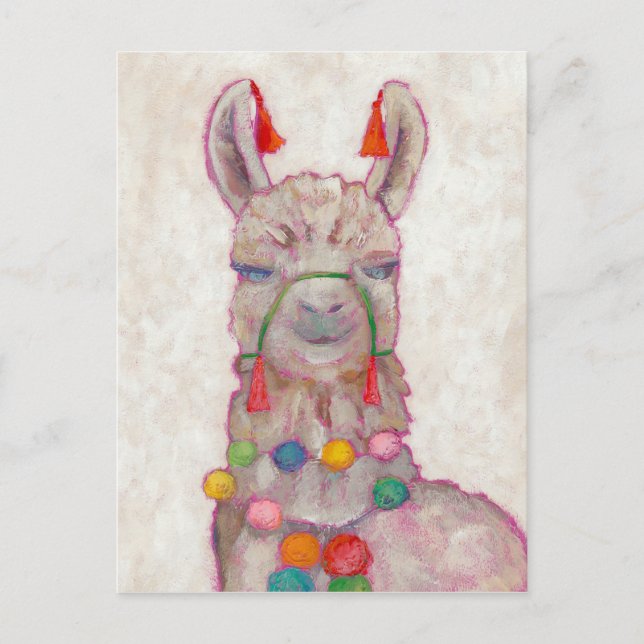 Vattenfärgsfestival Llama Vykort (Framsida)