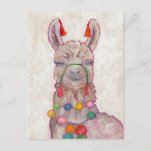 Vattenfärgsfestival Llama Vykort